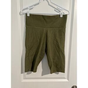 Adidas Women's 2 Colored Rib Short Tights-Leggings-Focus Olive-Size Medium